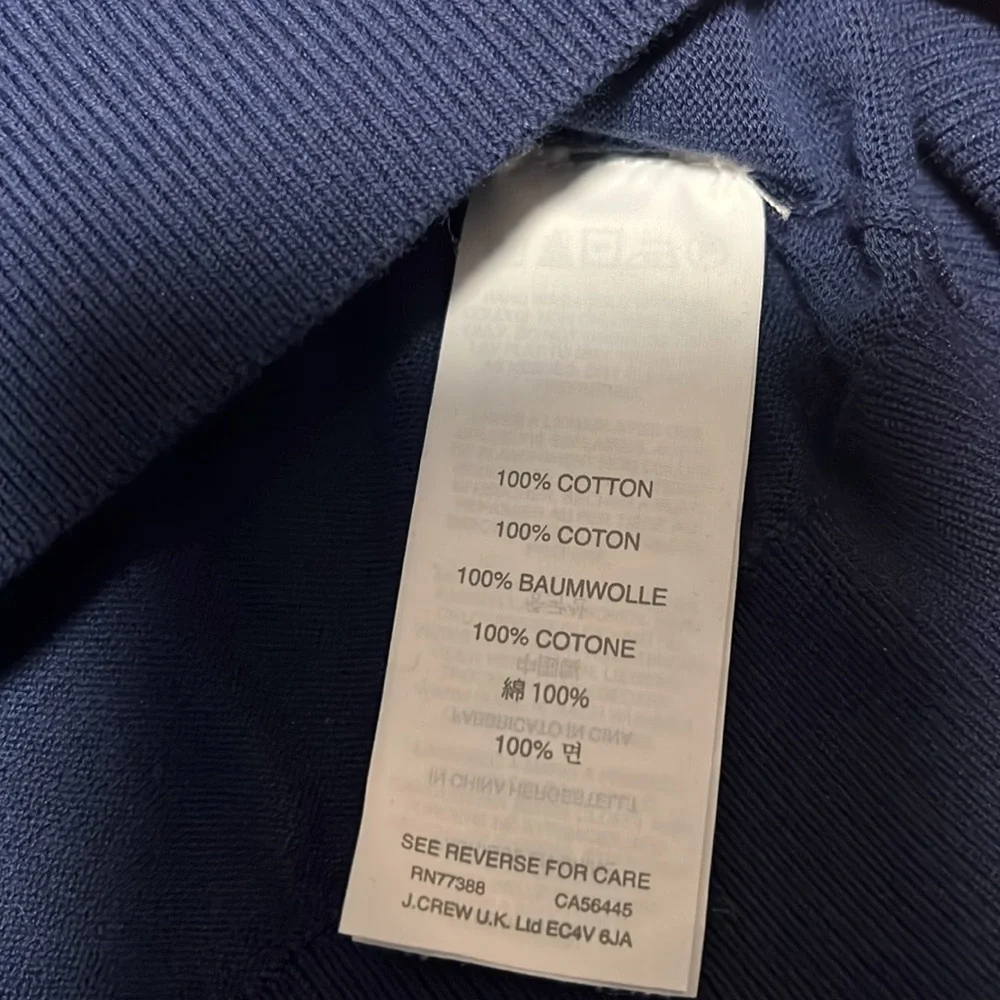 J. Crew cotton sweater, blue, size L EUC!